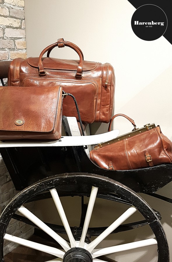 Harenberg Bonn The Bridge Leder Tasche Handtasche Weekender