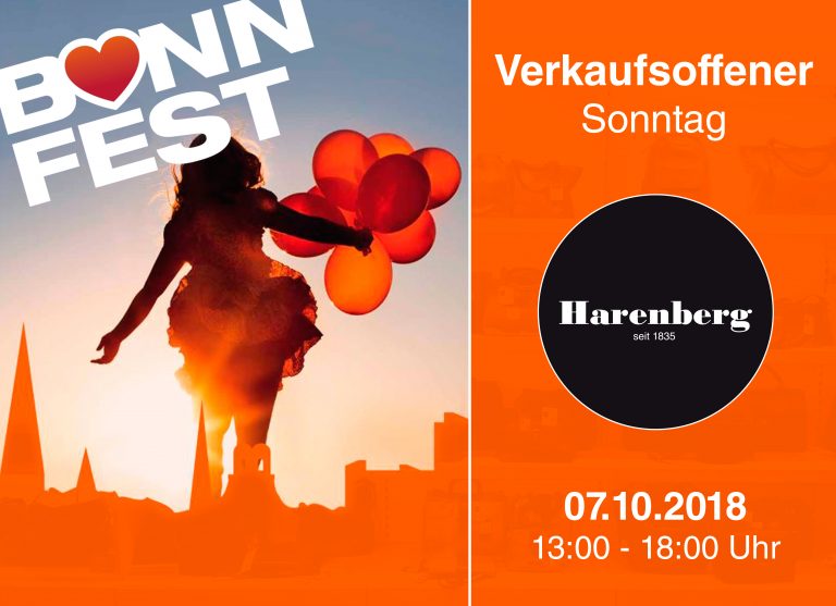 Harenberg Bonn verkaufsoffener Sonntag 2018