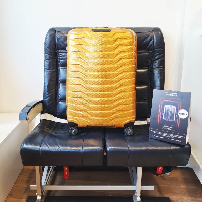 Samsonite Proxis Koffer Hartschale Reisekoffer gelb gold