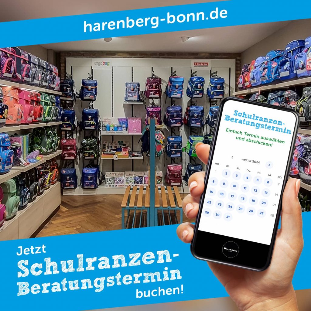 Schulranzen Beratung ergonomisch angepasst Satch Step-by-Step Harenberg Bonn