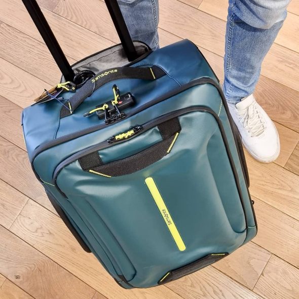 Samsonite Ecodiver Dark Teal/Lime Trolley Reisetasche Rucksacktrolley Harenberg Bonn