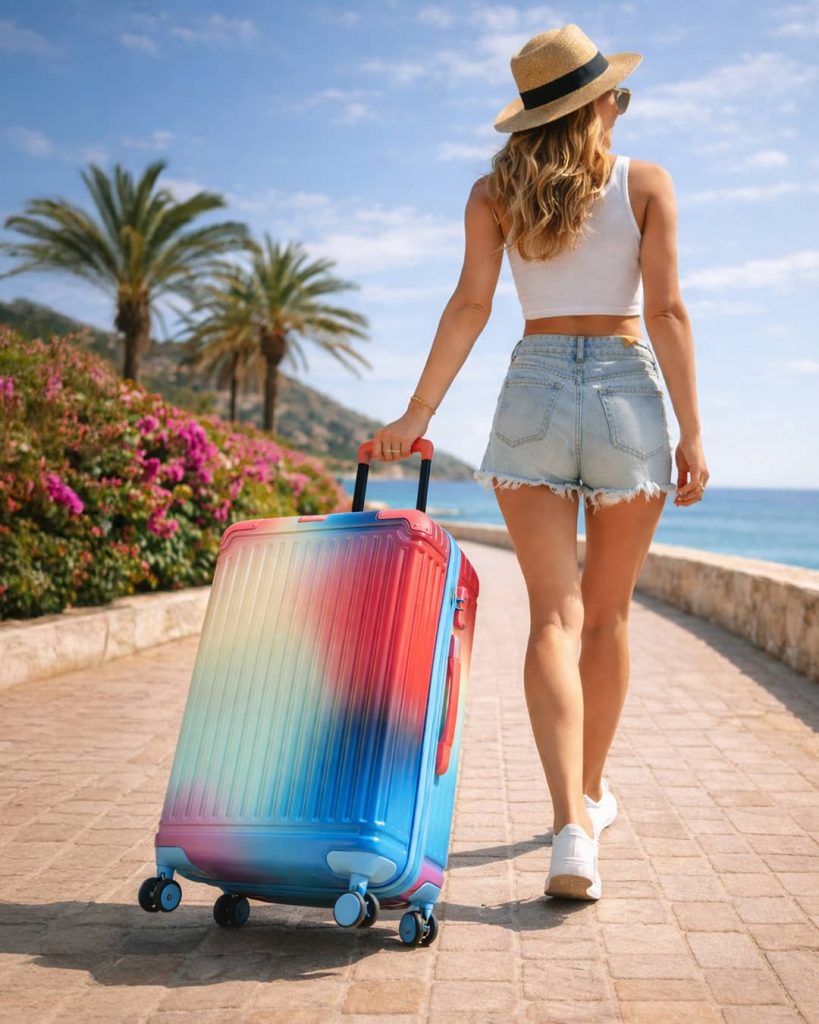 Travelite Cruise Multicolor Koffer Hartschale bunt farbenfroh Harenberg Bonn