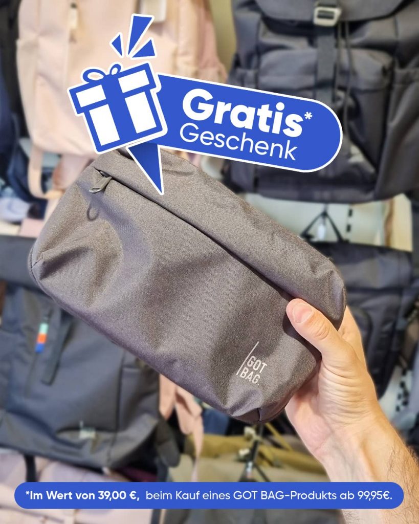 Gotbag gratis Geschenk im Wert von 39,00 Euro beim Kauf eines Gotbag Produkts ab 99,95